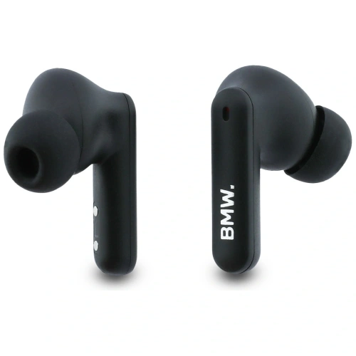 Bezprzewodowe słuchawki dokanałowe Bluetooth TWS BMW Leather Metal Logo ENC granatowy