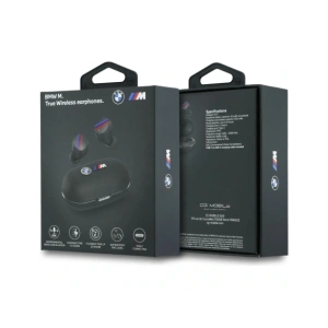 Bezprzewodowe słuchawki dokanałowe Bluetooth TWS BMW M Metal Logo ENC czarny