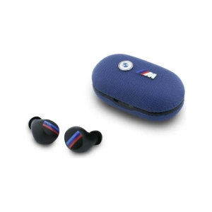 Bezprzewodowe słuchawki dokanałowe Bluetooth TWS BMW M Metal Logo ENC niebieski