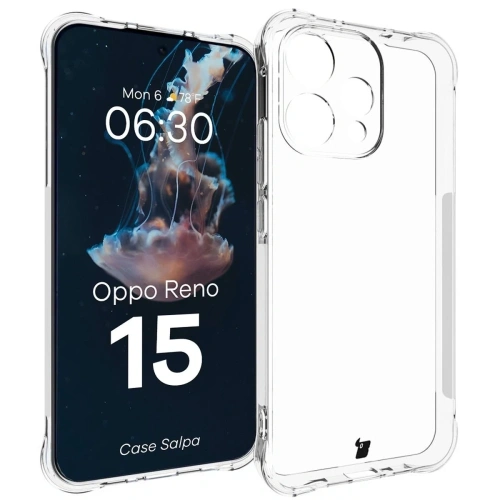 Elastyczne etui Bizon Case Salpa do Oppo Reno 15 przezroczyste