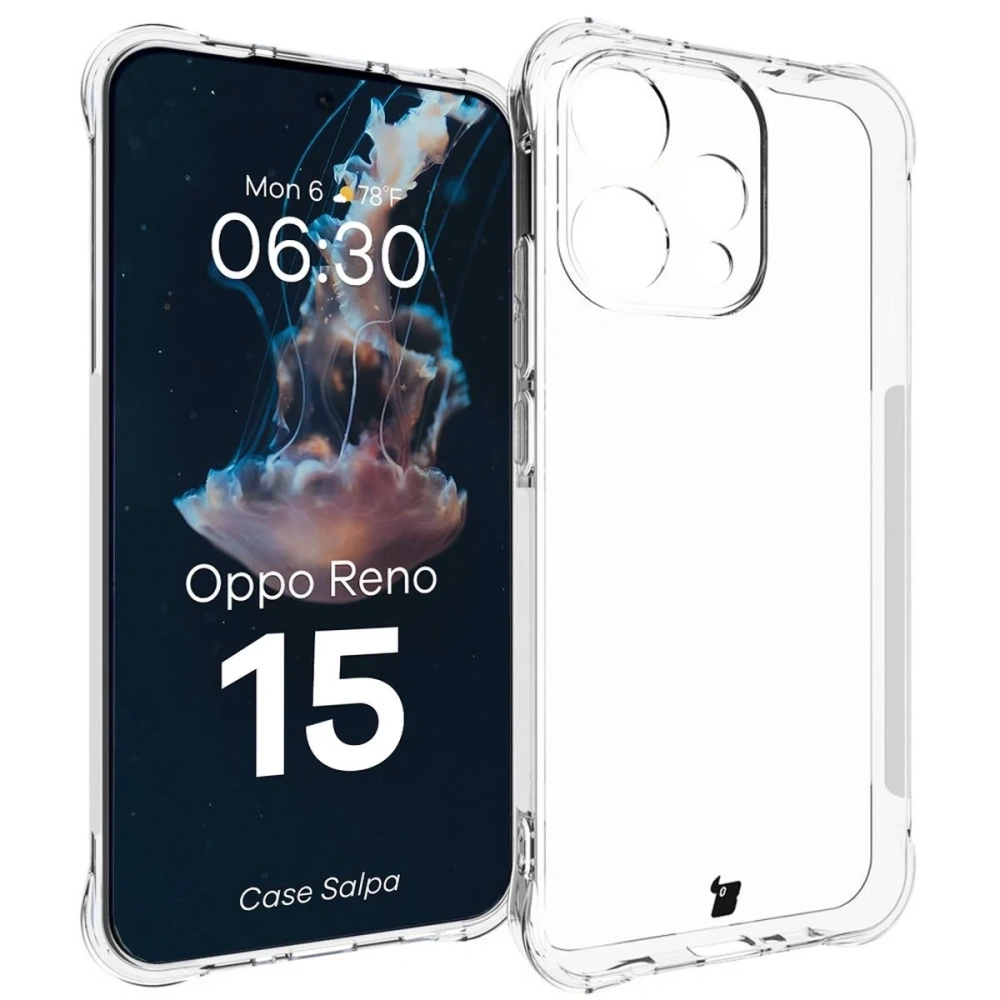 Elastyczne etui Bizon Case Salpa do Oppo Reno 15 przezroczyste
