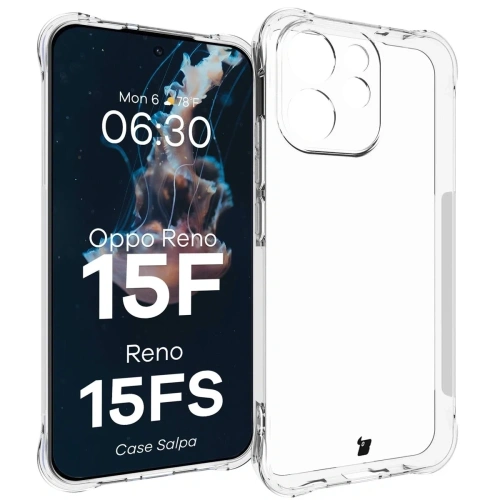 Elastyczne etui Bizon Case Salpa do Oppo Reno 15 F / FS przezroczyste