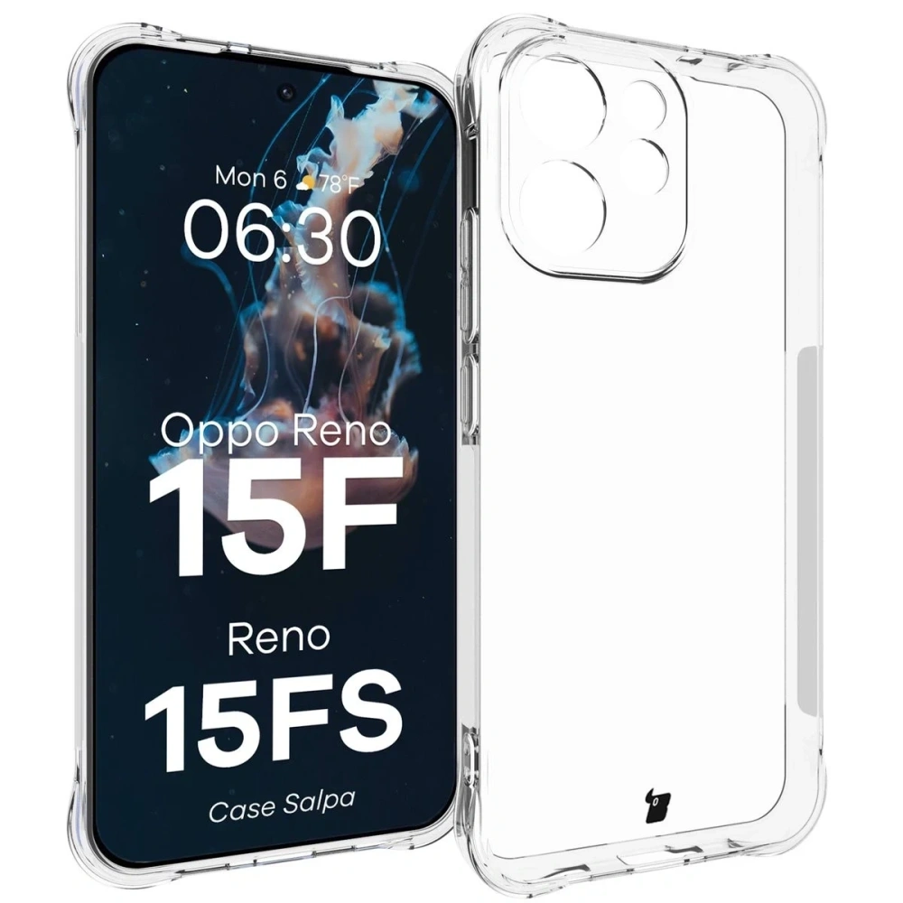 Elastyczne etui Bizon Case Salpa do Oppo Reno 15 F / FS przezroczyste