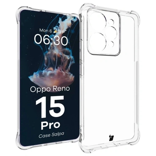 Elastyczne etui Bizon Case Salpa do Oppo Reno 15 Pro przezroczyste