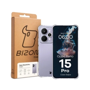 Elastyczne etui Bizon Case Salpa do Oppo Reno 15 Pro przezroczyste