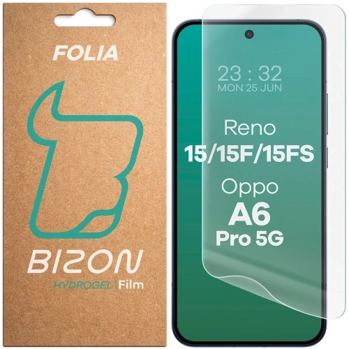 Folia hydrożelowa na ekran Bizon Glass Hydrogel Front do Oppo Reno 15 / 15 F / 15 FS / A6 Pro 5G