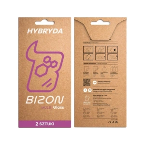 Elastyczne szkło hybrydowe Bizon Glass Mule Duo do Oppo Reno 15 [2 PACK]