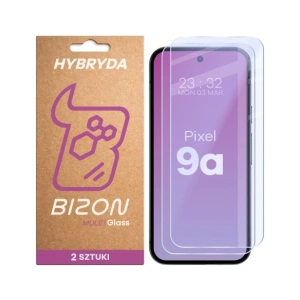Elastyczne szkło hybrydowe Bizon Glass Mule Duo do Google Pixel 9a [2 PACK]