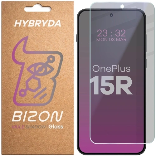 Prywatyzujące szkło hybrydowe Bizon Glass Mule Shadow do OnePlus 15R matowe