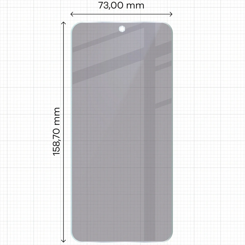 Prywatyzujące szkło hybrydowe Bizon Glass Mule Shadow do OnePlus 15R matowe