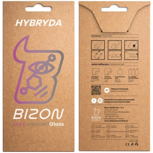 Prywatyzujące szkło hybrydowe Bizon Glass Mule Shadow do Oppo A6 Pro 5G matowe