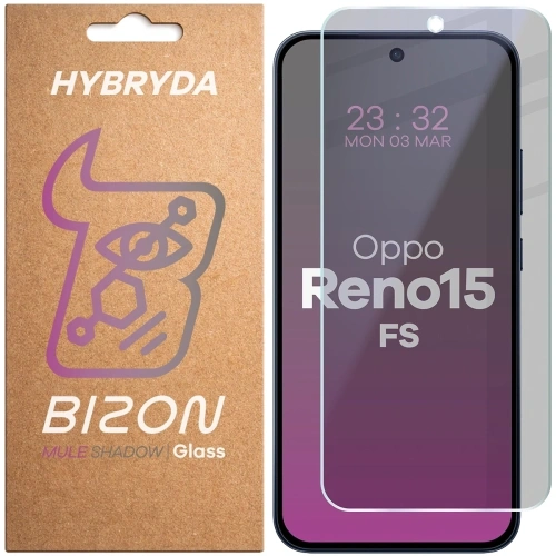Prywatyzujące szkło hybrydowe Bizon Glass Mule Shadow do Oppo Reno 15 FS matowe