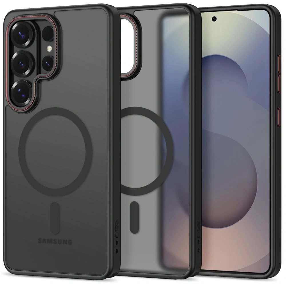 Etui Tech-Protect MagCam MagSafe do Samsung Galaxy S26 Ultra Matte Black/red