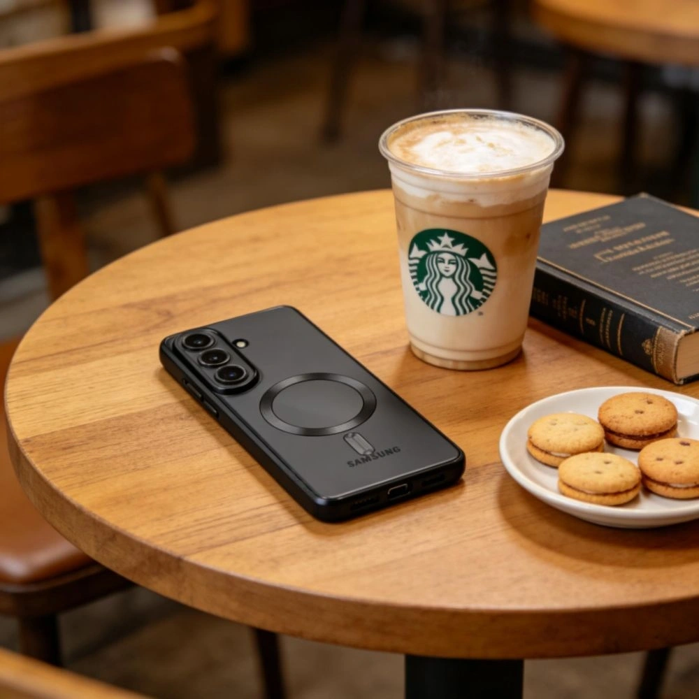 Etui Tech-Protect Magflex MagSafe do Samsung Galaxy A57 5G Shiny Black