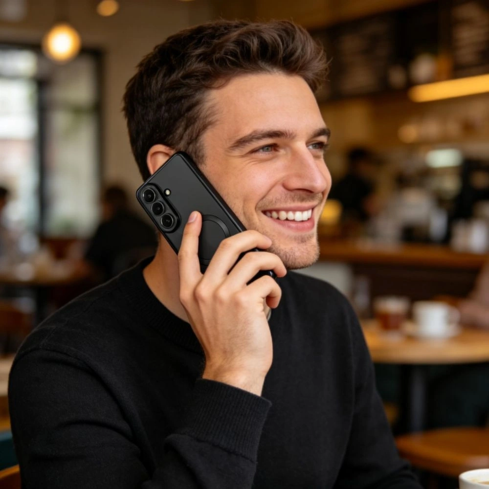 Etui Tech-Protect Magflex MagSafe do Samsung Galaxy A57 5G Shiny Black