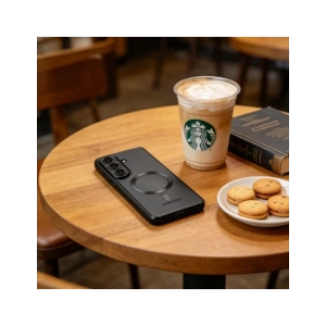 Etui Tech-Protect Magflex MagSafe do Samsung Galaxy A37 5G Shiny Black