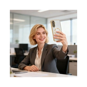 Etui Tech-Protect Magflex MagSafe do Samsung Galaxy A57 5G Shiny Gold