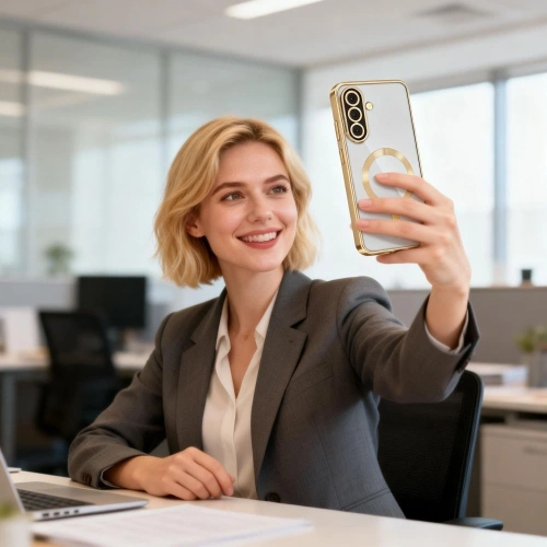 Etui Tech-Protect Magflex MagSafe do Samsung Galaxy A57 5G Shiny Gold