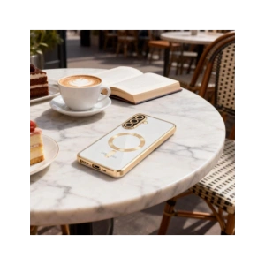 Etui Tech-Protect Magflex MagSafe do Samsung Galaxy A37 5G Shiny Gold