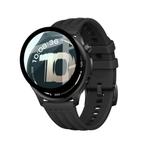 Szkło hybrydowe Bizon Glass Watch Edge Hybrid dla OnePlus Watch Lite 45 mm czarne