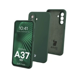 Silikonowe etui Bizon Soft Case do Samsung Galaxy A37 5G ciemnozielone