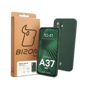 Silikonowe etui Bizon Soft Case do Samsung Galaxy A37 5G ciemnozielone