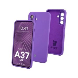 Silikonowe etui Bizon Soft Case do Samsung Galaxy A37 5G fioletowe