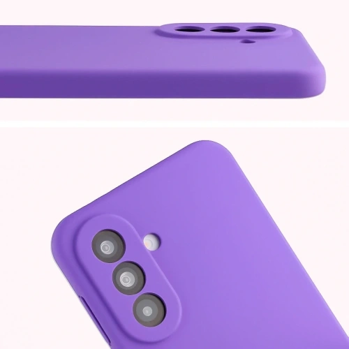 Silikonowe etui Bizon Soft Case do Samsung Galaxy A37 5G fioletowe