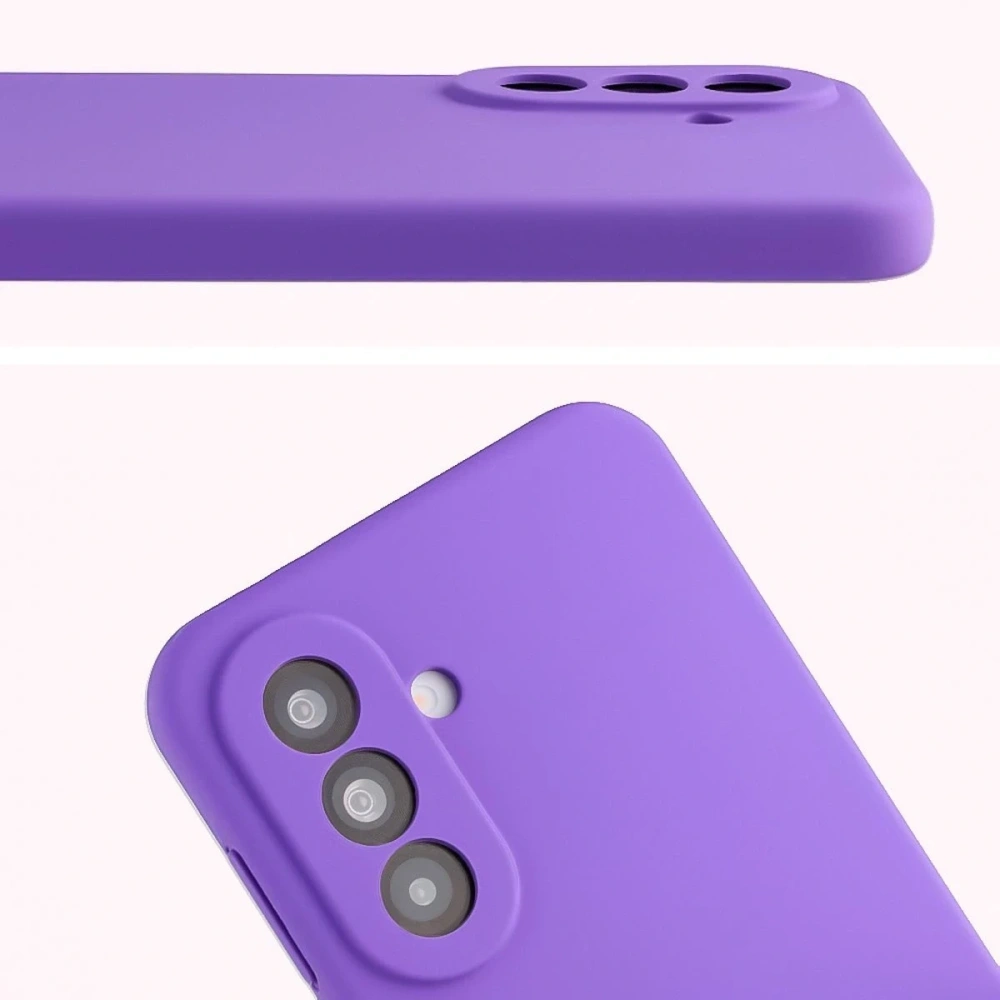 Silikonowe etui Bizon Soft Case do Samsung Galaxy A37 5G fioletowe
