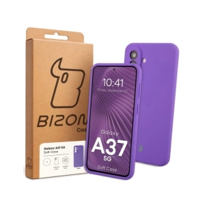 Silikonowe etui Bizon Soft Case do Samsung Galaxy A37 5G fioletowe