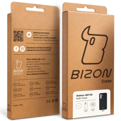 Silikonowe etui Bizon Soft Case do Samsung Galaxy A57 5G czarne