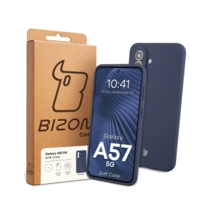 Silikonowe etui Bizon Soft Case do Samsung Galaxy A57 5G ciemnoniebieskie
