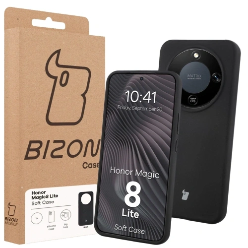 Silikonowe etui Bizon Soft Case do Honor Magic8 Lite czarne