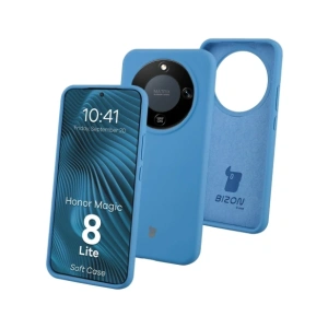 Silikonowe etui Bizon Soft Case do Honor Magic8 Lite niebieskie