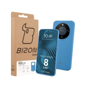 Silikonowe etui Bizon Soft Case do Honor Magic8 Lite niebieskie