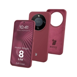 Silikonowe etui Bizon Soft Case do Honor Magic8 Lite ciemnofioletowe