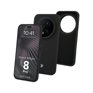 Silikonowe etui Bizon Soft Case do Honor Magic8 Pro czarne