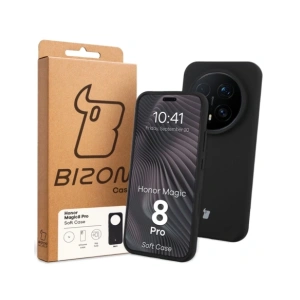 Silikonowe etui Bizon Soft Case do Honor Magic8 Pro czarne
