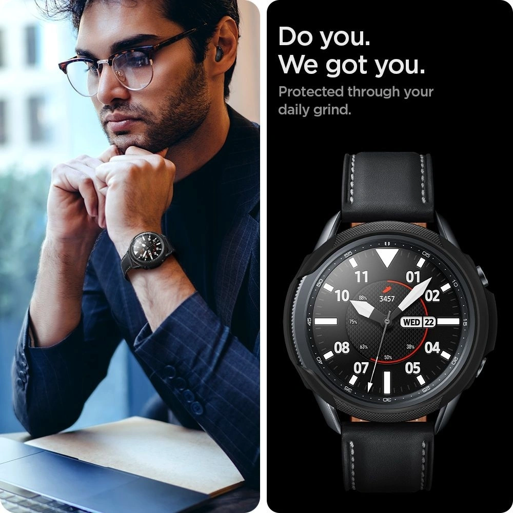 Etui Spigen Liquid Air Samsung Galaxy Watch 3 41mm Matná Černá
