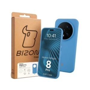 Silikonowe etui Bizon Soft Case do Honor Magic8 Pro niebieskie