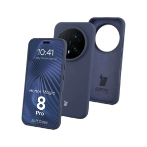 Silikonowe etui Bizon Soft Case do Honor Magic8 Pro ciemnoniebieskie