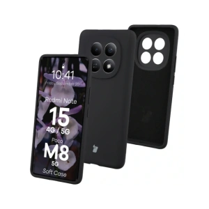 Silikonowe etui Bizon Soft Case do Xiaomi Redmi Note 15 / POCO M8 5G czarne