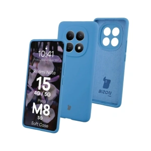 Silikonowe etui Bizon Soft Case do Xiaomi Redmi Note 15 / POCO M8 5G niebieskie