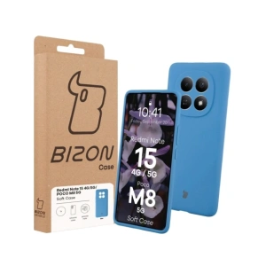 Silikonowe etui Bizon Soft Case do Xiaomi Redmi Note 15 / POCO M8 5G niebieskie