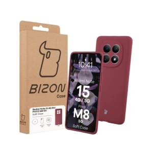 Silikonowe etui Bizon Soft Case do Xiaomi Redmi Note 15 / POCO M8 5G ciemnofioletowe