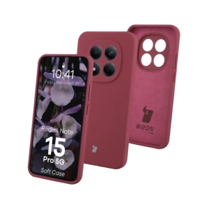 Silikonowe etui Bizon Soft Case do Xiaomi Redmi Note 15 Pro 5G ciemnofioletowe