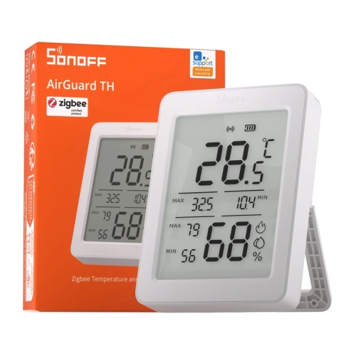 Czujnik temperatury i wilgotności ZigBee LCD Sonoff AirGuard TH SNZB-02DR2