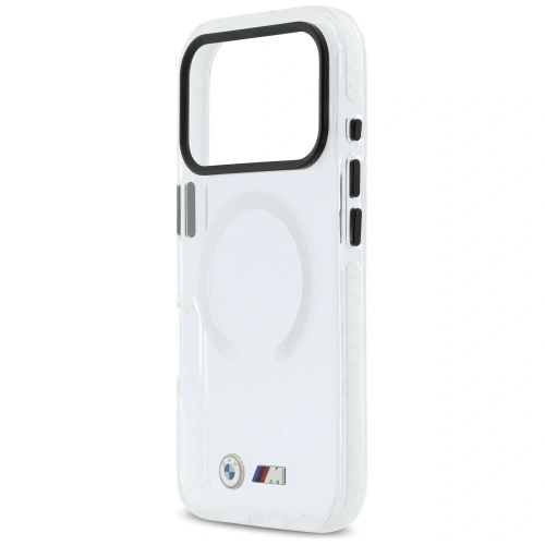 Etui BMW M IML Shockproof Metal Logos MagSafe do Apple iPhone 17 Pro Max przezroczysty