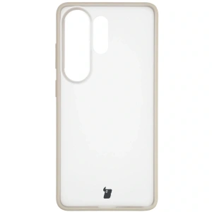 Etui Bizon Case Angelo do Samsung Galaxy S26 Ultra półprzezroczyste z beżową ramką