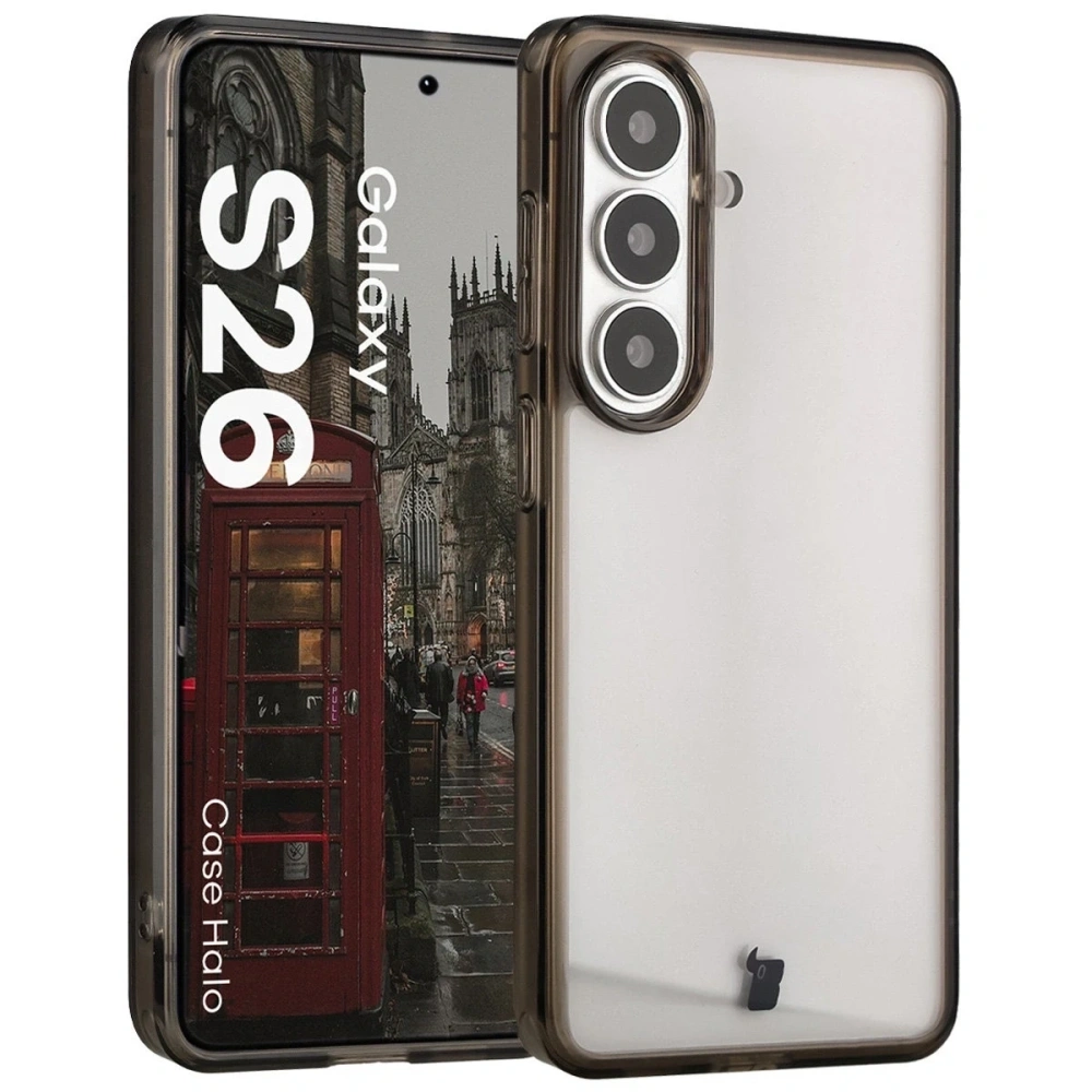 Etui Bizon Case Halo do Samsung Galaxy S26 przydymione-czarne